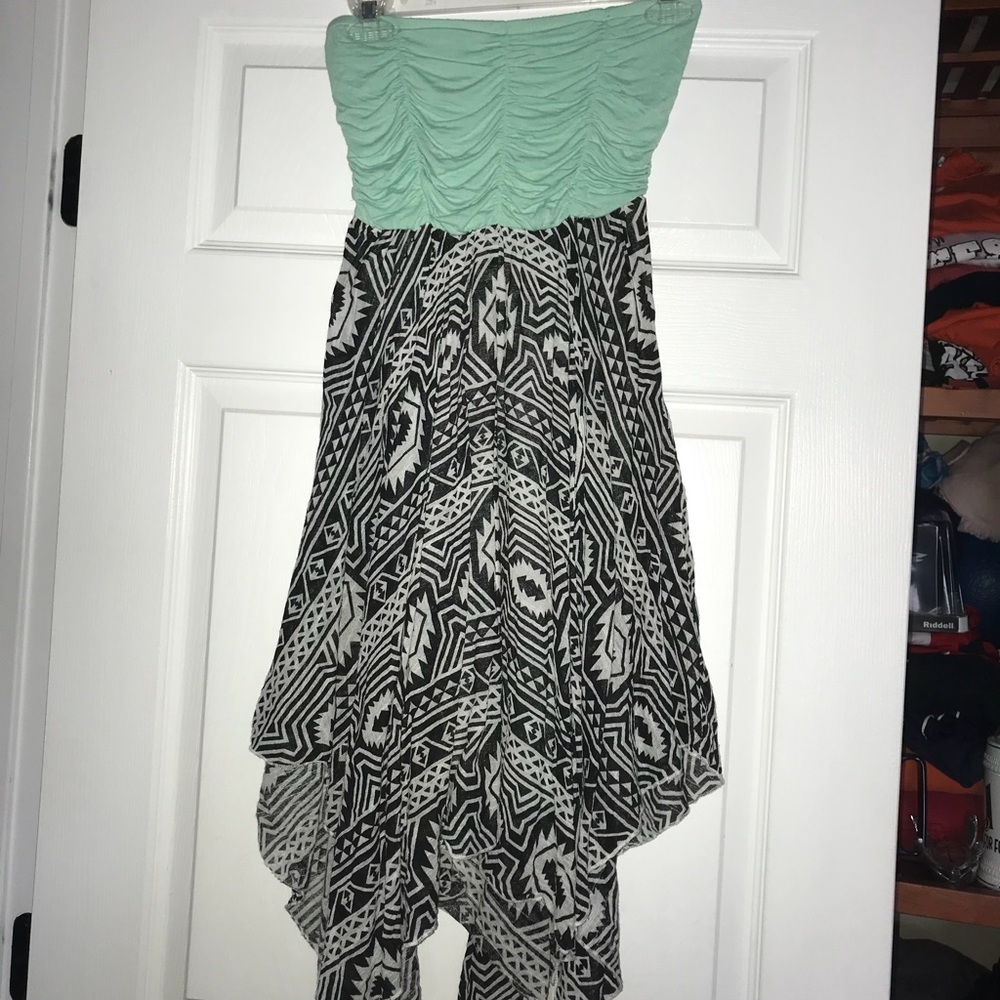 Cute tribal print high low dress